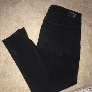 American eagle black jeans- high waisted